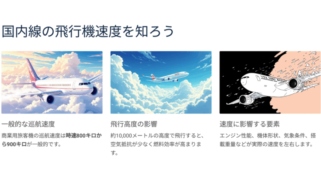 飛行機の時速とその技術的要因について解説